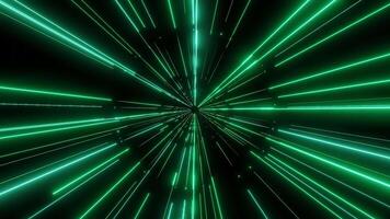 Abstract light streak background, technology concept. Design. Green light, Hi speed internet background with glowing narrow green rays. video