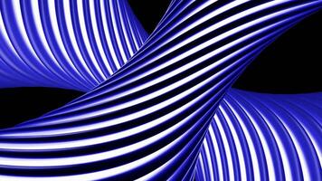 giratorio 3d espirales en negro antecedentes. diseño. repitiendo 3d espirales girar en espacio. lado ver de giratorio espirales video