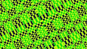 Background with checkerboard of colorful squares. Design. Colorful squares create chessboard. Transition with chess squares video