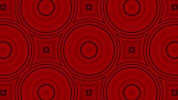 Red geometric shapes. Design. Red squares and circles made in an abstract style move and change size. video