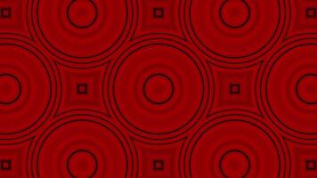 Red geometric shapes. Design. Red squares and circles made in an abstract style move and change size. video