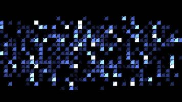 Abstract pixelated visualization of the world map. Motion. World map presented schematically in blinking squares, seamless loop. video