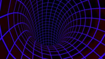 The travel through a wormhole in outer space, seamless loop. Design. Black hole vortex in a hyperspace tunnel. video