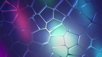 Colorful background with moving mosaic bubbles. Motion. Mosaic background with moving polygonal bubbles. Bubbles move and flow into each other on surface video