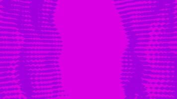 Abstract loopable wavy dots background. Design. Translucent spinning vertical pillars of moving particles on a pink background. video