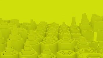 Animation of moving cylinders of different size in a wave monochrome pattern. Design. Seamless loop up and down motion of complex pillars. video
