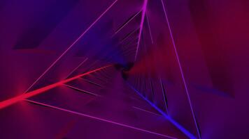 een tunnel in abstractie. ontwerp. tunnel in Purper kleur in 3d formaat gemaakt net zo een achtergrond. video