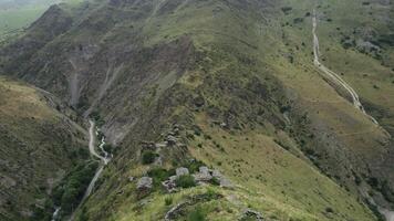 magnifique vue de le été la nature. action. le vue est grand et magnifique sur le montagnes où vert des arbres grandir sur une chaud journée. video