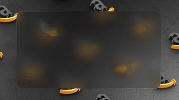 Background with moving 3d letters and logo. Motion. Moving logo with letter on background with place to insert. Advertising animation. Amazon Logo video