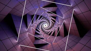 Purple background.Design. Geometric figures in abstraction seem to fall into the abyss against a background of delicate color. video