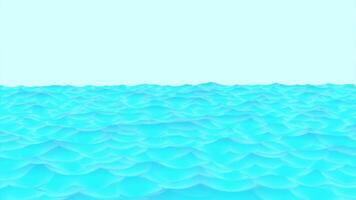 Animation of rotating water surface. Design. Beautiful blue water with ripples on surface. Animated background with blue water rotating on surface video