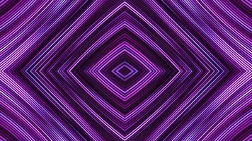 Diamond-shaped pattern with colorful flashing lines. Motion. Centralized geometric pattern of flashing lines. Beautiful pattern of colored flashing stripes video