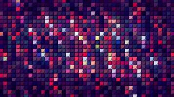 Colorful squares shimmer with gradients. Motion. Beautiful colorful background with shimmering squares. Mosaic background of many colorful iridescent squares video