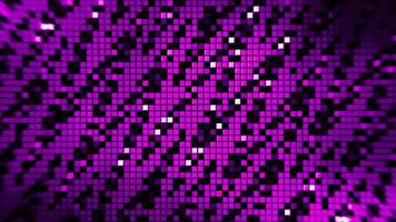 Abstract colorful running pixels background, seamless loop. Design. Zigzag pattern of shimmering and moving small rows of squares. video