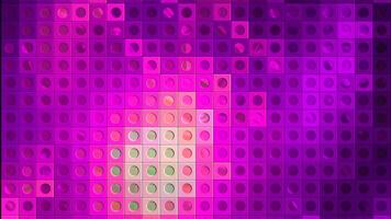 Colorful background with moving colored squares. Motion. Background of multicolored moving squares with dots. Colorful mosaic background of squares and dots video