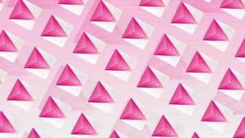 Abstract colorful pink triangular symbol of a new application. Motion. Demonstration of a smartphone digital features. video