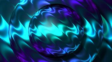 Bright wavy highlights moving in circles. Motion. Beautiful animation for relaxation with underwater colored highlights on circles. Curves colorful highlights like underwater video