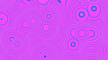 Pulsating pattern of circles and rings on colored background. Design. Flat rotating pattern with pulsating circles. Moving and changing circles pulsate on colored backdrop video