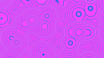 Pulsating pattern of circles and rings on colored background. Design. Flat rotating pattern with pulsating circles. Moving and changing circles pulsate on colored backdrop video