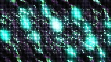 Beautiful background with sparkling wavy pixels. Motion. Pixel image of moving color waves with bright sheen. Bright shine on waves in pixel format video