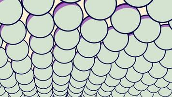 siluetas de azul esferas en dibujos animados estilo. diseño. movimiento de filas de aire burbujas, superficie de ligero pelotas. video