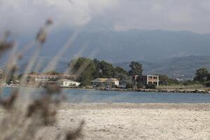 rented boat trip on the sea, sailing along the coast photo