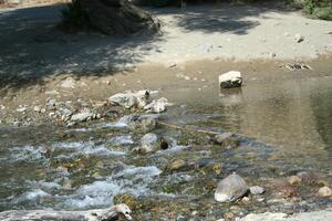 beach at preveli, crete, greece photo