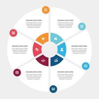 circulo ciclo infografía modelo diseño con 6 6 pasos vector