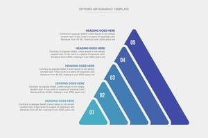 Hierarchy Pyramid chart flat diagram infographic vector