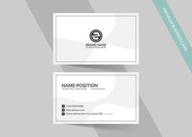 Abstract white business card template vector