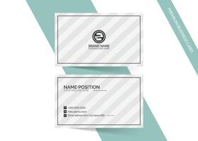 Modern geometric double-side business card template layout vector