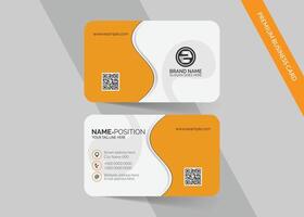 Yellow business card vector