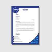 Blue Letterhead for commercial purposes vector