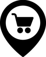 supermarket location icon illustration vector