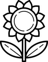 girasol icono diseño ilustración vector