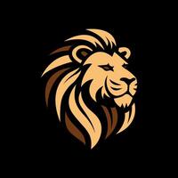 lion head logo illustration vector