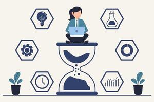 Time Management and Productivity, Balancing Innovation and Efficiency vector