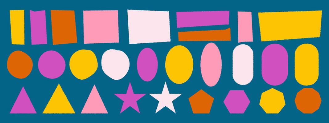 Modern torn paper set. Trendy elements for collage. illustration