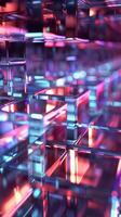 Abstract 3D square block with texture. photo
