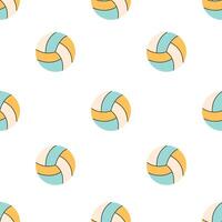 Seamless pattern wit ball. Beach leisure, hello summer, summer vacation, volleyball vector
