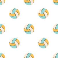 Seamless pattern wit ball. Beach leisure, hello summer, summer vacation, volleyball vector