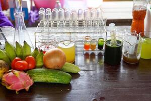 The experiment of extracting DNA from fruits and vegetables serves as a blueprint for everything in living cells, serving to tell the organism what it should look like and how it works. photo