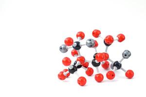 Simulate Shape of covalent molecules on white background. Soft and selective focus. photo