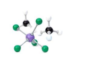 Simulate Shape of covalent molecules on white background. Soft and selective focus. photo