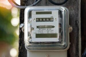 An electric meter is a device used to measure and display electrical quantities such as current, voltage, resistance, and power. There are many sizes suitable for use. photo