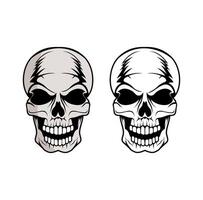 Human Skull Cartoon Design Illustration vector