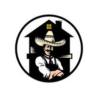 Mexican Chef Character Design Illustration vector