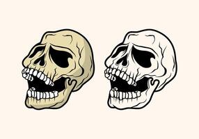 Human Skull Cartoon Design Illustration vector