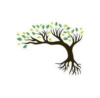 Ilustración de diseño de logotipo de árbol vector