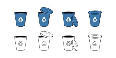 Rubbish Bin Design Illustration vector